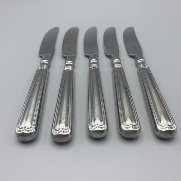 J A Henckels Vintage 1876 Dinner Knives 5pcs Stainless Flatware Outline Tipped - Picture 2 of 5